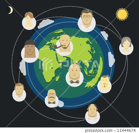 Flat design illustration of modern network 11444674