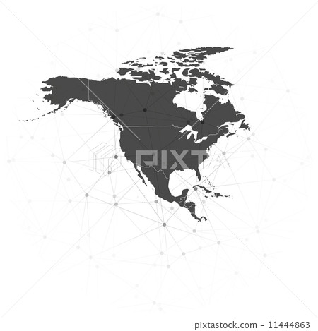 north america map background vector, illustration for communication north america map background vector, illustration for communication 11444863