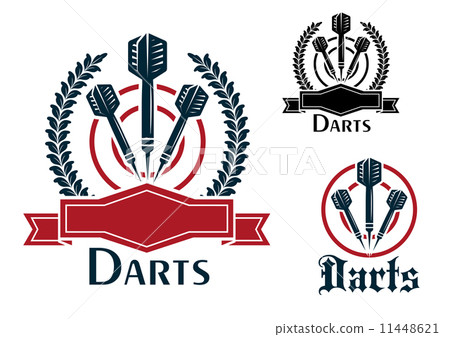 Darts sporting emblems or badges 11448621