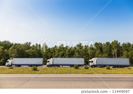 Trucks on the road Trucks on the road 11449097