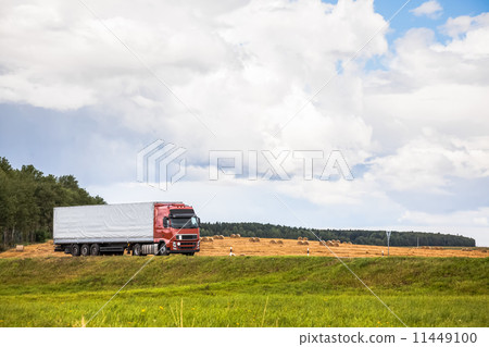 Truck on the country road Truck on the country road 11449100