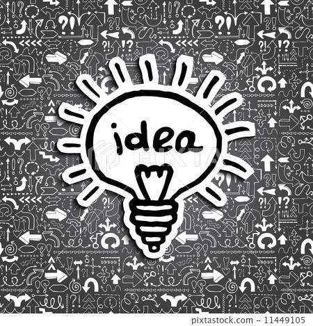 Light bulb icon on arrow filled background Light bulb icon on arrow filled background 11449105