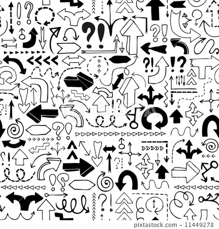 Seamless background of hand drawn arrows Seamless background of hand drawn arrows 11449278