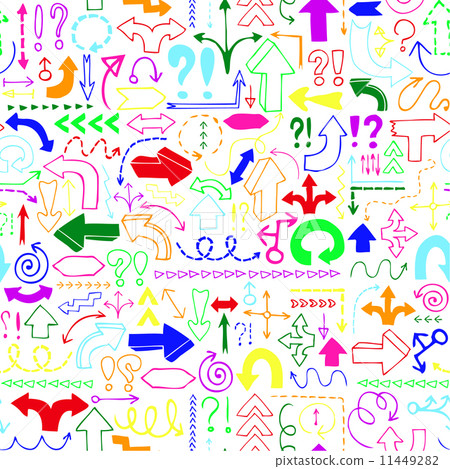 Seamless background of hand drawn arrows Seamless background of hand drawn arrows 11449282