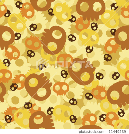 Abstract seamless skull background 11449289