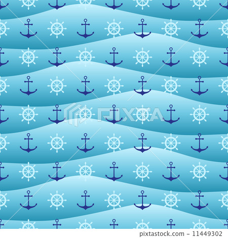 Seamless nautical pattern 11449302