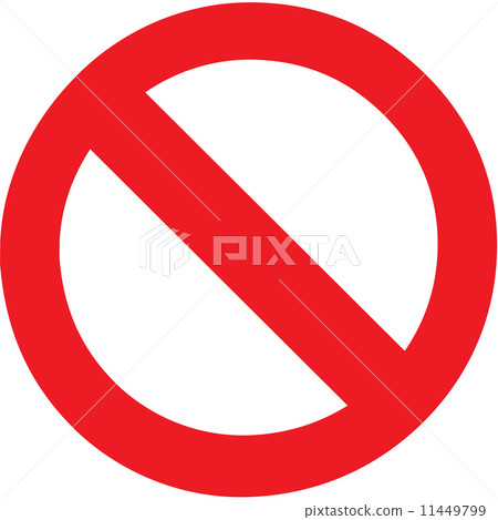 Stop Forbidden Sign Symbol Zone Blank Vector Stop Forbidden Sign Symbol Zone Blank Vector 11449799