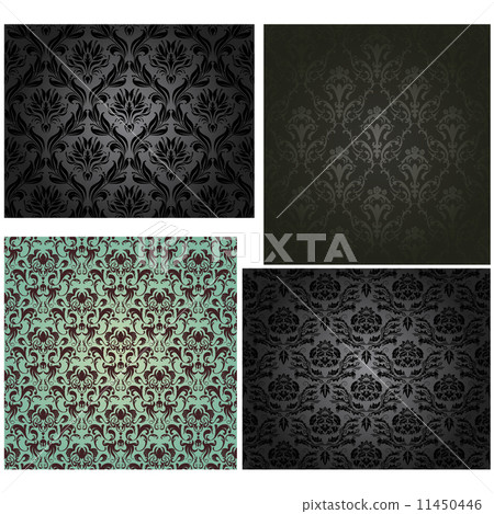 Damask seamless pattern set 11450446