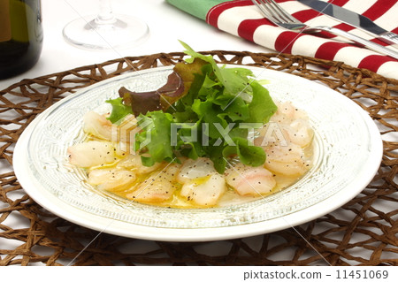 Carpaccio比目魚生魚片開胃菜開胃菜 11451069