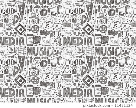 seamless doodle media pattern seamless doodle media pattern 11451124