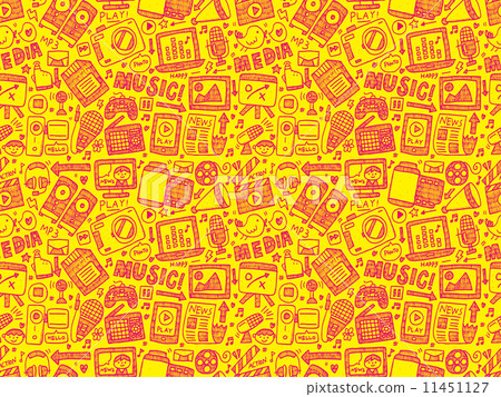 seamless doodle media pattern seamless doodle media pattern 11451127