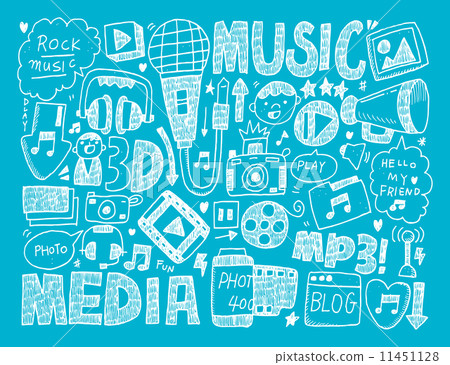 doodle media background 11451128