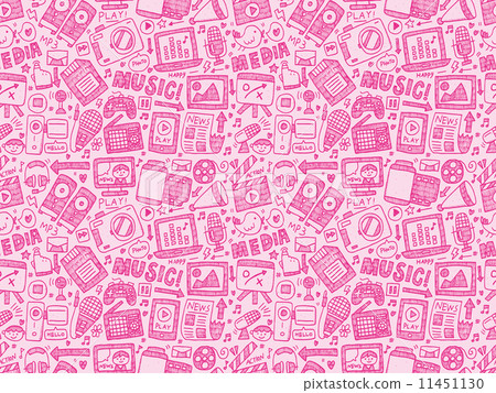 seamless doodle media pattern seamless doodle media pattern 11451130