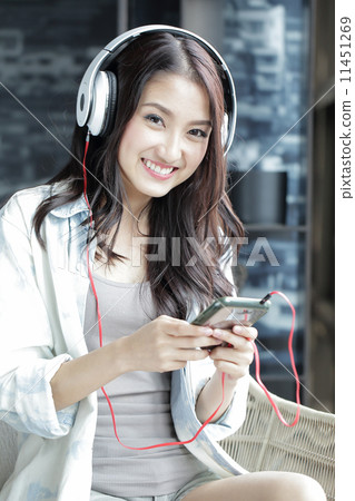 Young Asian woman enjoy Young Asian woman enjoy 11451269