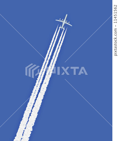Jet airplane with trail Jet airplane with trail 11451562