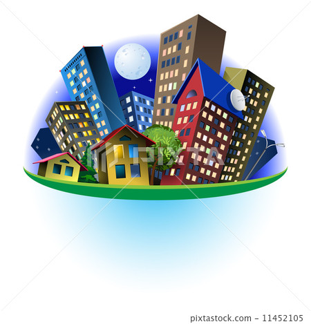 abstract city at night 11452105