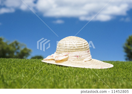 Straw hat and summer sky travel image summer image image material Straw hat and summer sky travel image summer image image material 11452805