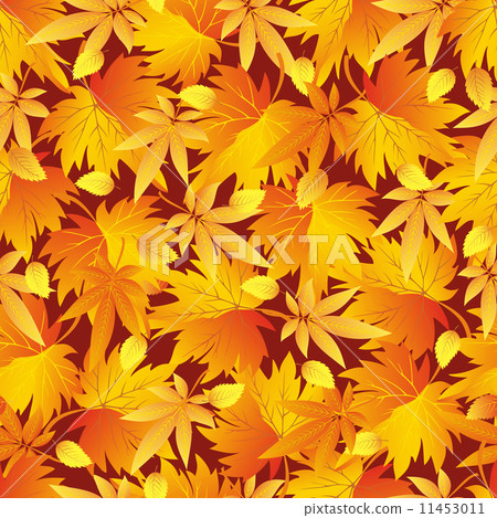 Seamless pattern with yellow, orange, red autumn leaves Seamless pattern with yellow, orange, red autumn leaves 11453011