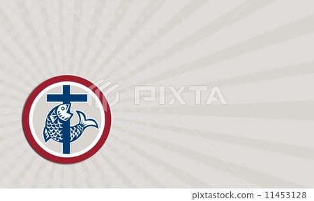 Business card Fish on Cross Circle Business card Fish on Cross Circle 11453128