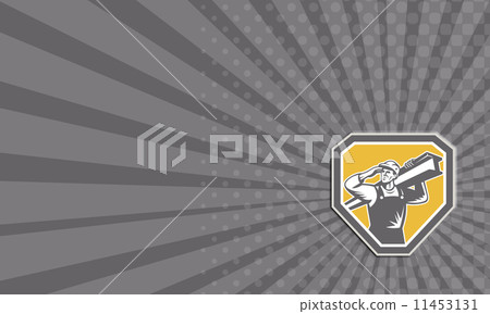 Business card Construction Steel Worker Carrying I-Beam Retro Business card Construction Steel Worker Carrying I-Beam Retro 11453131