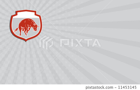 Business card Raging Bull Jumping Attacking Charging Retro Business card Raging Bull Jumping Attacking Charging Retro 11453145
