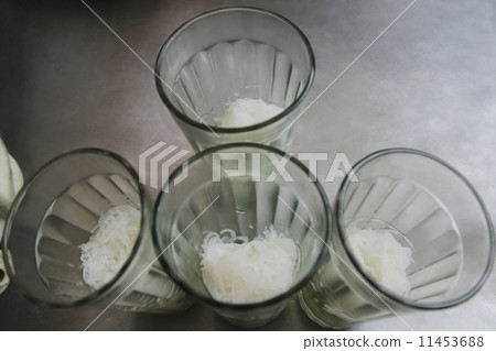 Directly above shot of faluda in glass 11453688