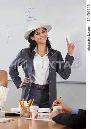 Portrait of female executive umpiring 11454366