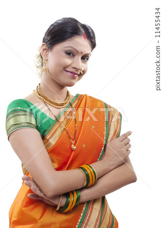 Portrait of a Maharashtrian woman smiling 11455434