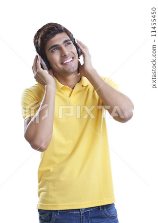 Young man listening to music 11455450