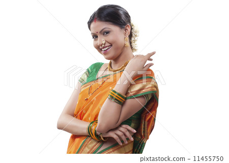 Portrait of a Maharashtrian woman smiling 11455750