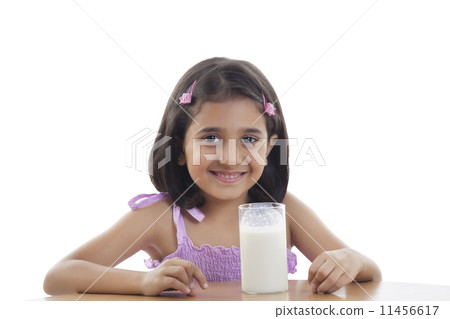 Girl drinking milk Girl drinking milk 11456617