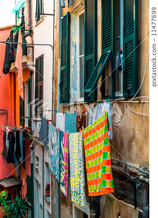Drying clothes outside. Manarola, Italy 11477699