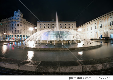 Fountain in De Ferrari square in Genoa, Italy Fountain in De Ferrari square in Genoa, Italy 11477732
