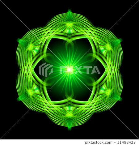 Green pattern on the black background Green pattern on the black background 11488422