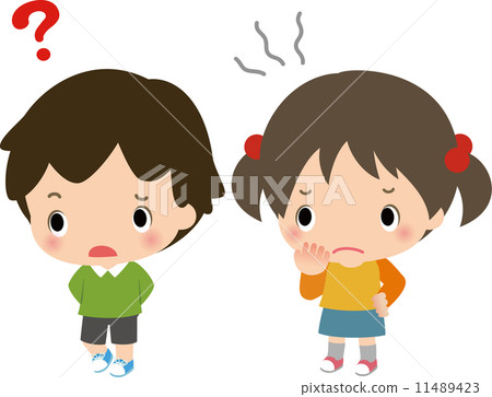 Boys and girls expressing caution 11489423