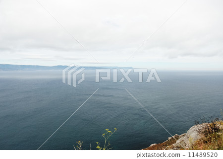view of Atlantic ocean from Cape Finisterre, Spain 11489520