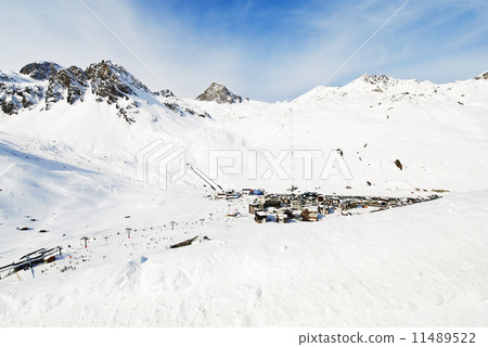 view of town Tighnes in Paradiski area, France 11489522