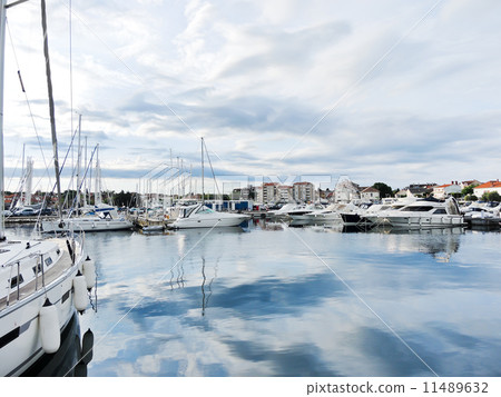 yacht mooring in Biograd na Moru town, Croatia 11489632