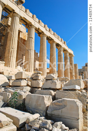 columns of Parthenon temple, Athens, 11489754