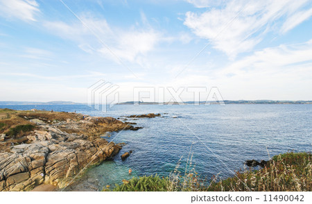 view of Bay of Biscay near La Coruna town, Spain view of Bay of Biscay near La Coruna town, Spain 11490042