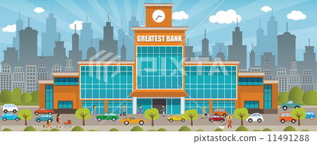 Bank in the city 11491288