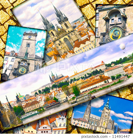 Collage of beautiful Prague. Collage of beautiful Prague. 11491447