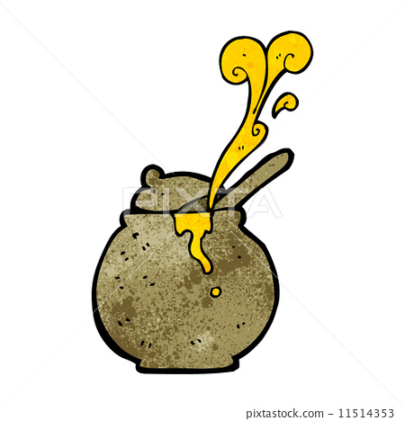 图库插图 cartoon honey pot