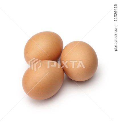 three eggs isolated on white background 11526416