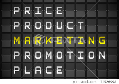 Marketing buzzwords on black mechanical board Marketing buzzwords on black mechanical board 11526998