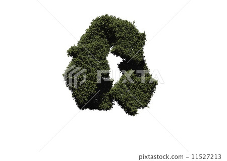 Recycling symbol made of leaves 11527213