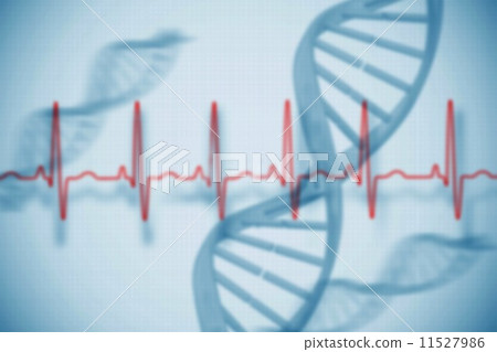 Blue medical background with dna and ecg Blue medical background with dna and ecg 11527986