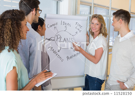 Casual businesswoman presenting her ideas 11528150