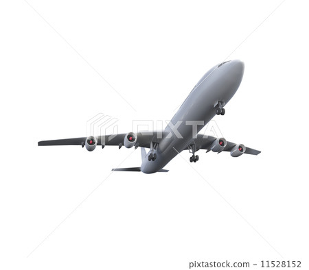 Digitally generated white graphic airplane 11528152