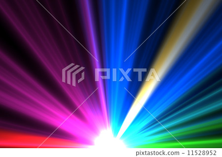 Bright colourful laser beams shining Bright colourful laser beams shining 11528952